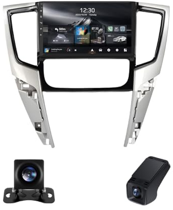 Autoradio 2 DIN Bluetooth per Mitsubishi L200 5 LHD RHD 2018-2020 per Wireless Carplay Android Auto 9 Pollici Bluetooth Radio Touch Displayper FM/AM/RDS/GPS/BT/Comando del Volante(LHD,NF-4)