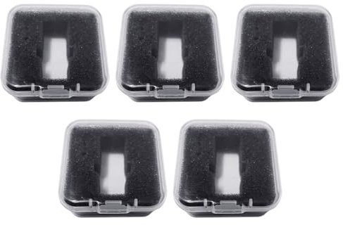 FGDTREE 5/10 unidades de carcasa de fono para cartuchos, caja transparente, caja de almacenamiento para cabeza de fonógrafo, soporte de agujas para tocadiscos, protector de agujas