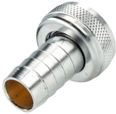 Schläfer 654110 | M22x1 Schlauchbuchse für Gartenarmatur, Mehrzweck-Schlauchverbinder für 1/2 Gummischlauch (Ø14mm), Schlauchverbinder aus Chrommessing.