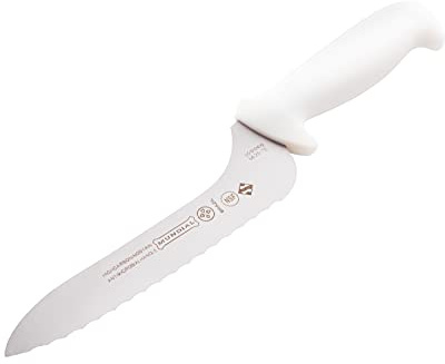 Mundial Offset- Serrated Edge Sandwich Knife, White, 9-Inch