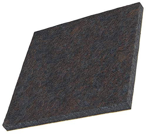 Adsamm® / 4 x Deslizadores de Fieltro autoadhesivos/Marrón / 90x90 mm/Cuadrado/Patines de Fieltro para Muebles de 5,5 mm de Grosor