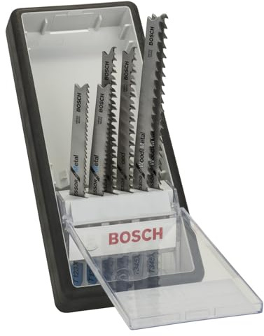 BOSCH 2607010531 Stichsägeblatt ROBUSTLINE 6er Progressor Set, T-Schaft