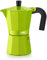Monix Lima-Cafetera Italiana de Aluminio, 6 Tazas, Color Verde, 10 cm