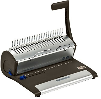 ProfiOffice Rilegatrice Bindestream M12+ – Rilegatrice a Dorsi plastici per Formati DIN A4, Perfora 12 Fogli e Rilega fino a 400 Fogli, Macchina per Rilegatura in Metallo (79018)