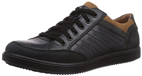 Jomos 1928 mäns Oxford snörskor, Flerfärgad svart haj 155 0055, 46 EU bred