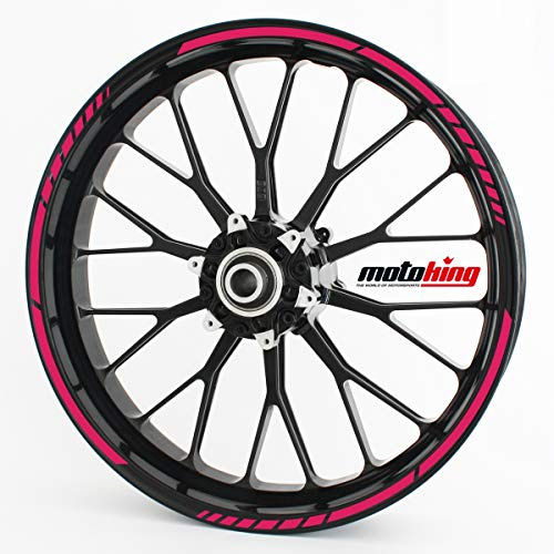 Motoking Adhesivos para Borde de llanta Colores Mate - Juego Completo de 10 a 14 / Color y Ancho Opcionales