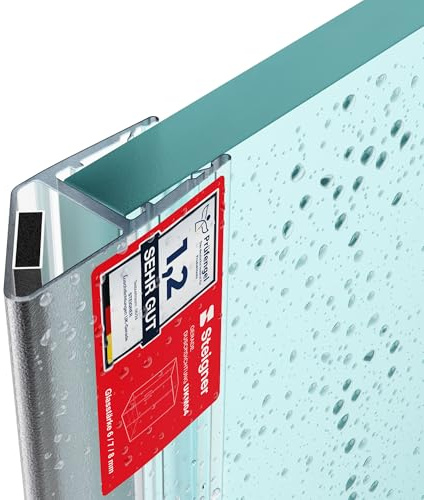 STEIGNER Magnetduschdichtungen UKM04 175 cm (2 Stk.) - Set 135°-Duschdichtungen für Fünfeckdusche mit Eckeinstieg mit Duschtür 6-8 mm - Perfekte Passform, Schutz gegen Auslaufen, Langlebiges Material