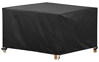 AWNIC Garden Furniture Cover Waterproof for Coffee Table Set, 420D Oxford, Patio Outdoor Table Covers Rectangular Black (130*75*71cm)