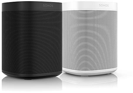 Sonos One Smart Speaker Set di 2 stanze, bianco/nero – Altoparlante Wi-Fi intelligente con controllo vocale Alexa & AirPlay – Due altoparlanti multiroom per streaming musicale illimitato
