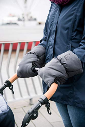 Eisbärchen Handwärmer Kinderwagenmuff Universalgröße, Muff für Kinderwagen - hellgrau meliert