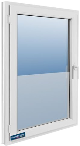 TEXMAXX Blickdichte Fensterfolie selbsthaftend - 60cm x 200cm - Milchglasfolie selbstklebend Fenster - Sichtschutzfolie Fenster - Fensterfolie Milchglas