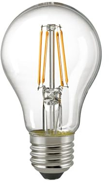 SIGOR LED Filamentlampe NORMAL A60, 230V, Ø 6cm / L 10.4cm, E27, 8W 2700K 1055lm 300°, nicht dimmbar, Klar