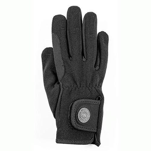 USG 11310038-233-300 HOLLY Kinder Reithandschuhe, Schwarz/Schwarz, Größe: XXXS