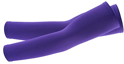TOPTIE 1 Pair Arm Sleeves for Men Women Arm Compression Sleeve for Football Basketball Volleyball- Purple