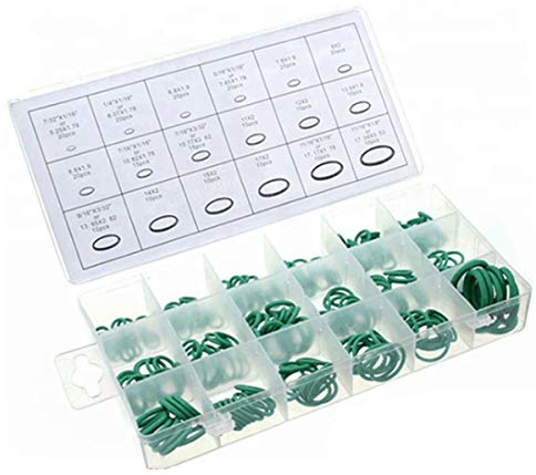 TOP-VIGOR 270 STÜCK O-Ring-Dichtungssatz,Nitrilkautschuk-Unterlegscheiben-Sortiment,elektrischer Dichtungsring für Sanitär-Unterlegscheiben,Auto-Schnellreparatur