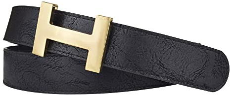Zakatte • Damen Gürtel aus Kunstleder mit H-Schnalle Hüftgürtel Taillengürtel Damengürtel BS058