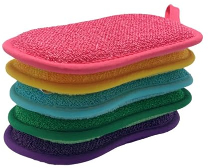 VENTEO Éponge Cuisine x5 | Liquide Vaisselle Éponge Magique | Éponge Double Face Non Abrasive | Nettoyage Vaisselle Surfaces Ménagères | Éponge Réutilisable Lavable | Hygiène Entretien Cuisine