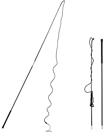 Fouet d'entraînement pour cheval - 1,5 m de long + chute de 2 m - Pour chiens et chevaux - Amovible en deux sections - Noir
