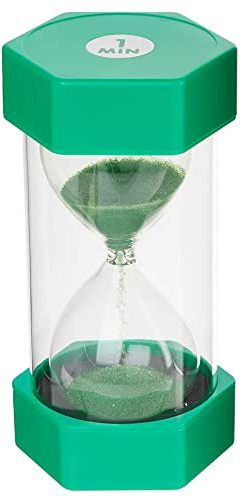 Jumbo Sand Timer for Kids- Colorful and Attractive-Easy to Operate- Visual Tool for Kids- Learning Tool (1 Min - Green)