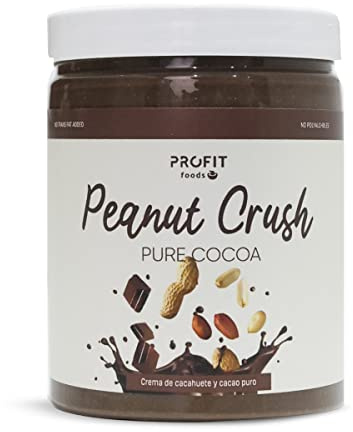 PROFIT - Crema de cacahuetes y anacardos sabor chocolate - 250 gramos - Con cacahuetes y anacardos 100% naturales y cacao en polvo - Sin azúcares añadidos ni aceite de palma - Libre de gluten.
