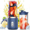 Portable Blender, Personal Blenders USB Rchargeable, Mini Blenders for Shakes and Smoothies, 400ML Portable Fruit Veggie Juicer Cup With 6 Blades and Travel Lid, for Travel Gym Kitchen