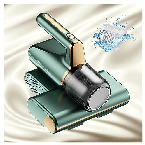 MELLYD Aspirateur à Main Anti-Acariens, éLimine 99,9% des BactéRies, AllergèNes, Acariens Anti Acariens Literie avec LumièRe UV Et Vibration Nettoyeur Matelas pour Matelas, CanapéS,Green