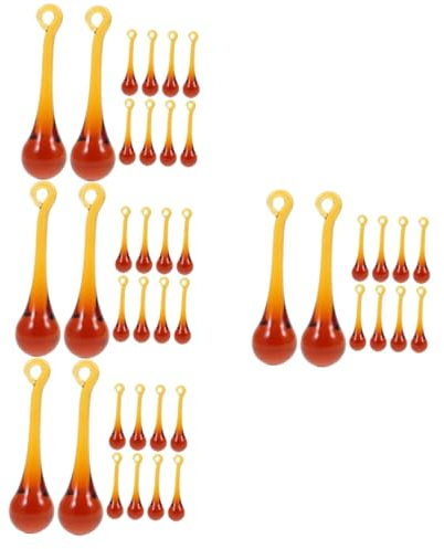 YARNOW 40stücke Kristall Pendel Für -Dekoration Chandelier Prismen Bernsteinfarbe Leicht Und Installieren Für Hochzeiten Weihnachten Und Raumgestaltung