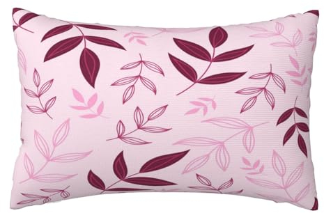 Kissenbezug 40x60 cm 2er Set Herbst Deko Kissen Rosa, Pflanzen Kissenbezug, Rechteckig Kissenbezüge, Weicher Sofakissen, Kissenhülle Herbst, Zier Kissen Aesthetic, Couch Deko Schlafzimme Gifts,J554