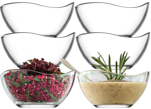 DMA-Z Lav Vira Lot de 6 bols à dessert en verre sans plomb 310 ml Idéal pour le pudding et plus (310 ml), DMAZ-1021