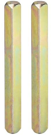 DTGN 85mmx8mm(LxW) Perno Per Maniglia Porta - 2Pz - per Maggior Parte Maniglie Mortasa - Sistema Guida Quadrato Ferro Ricambio Parti Maniglia Porta - Dorato