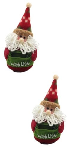 BESTonZON 2St Weihnachtsdekorationen weihnachtsdekos weihnatsdeko für kleine weihnachtsmann schmuck Weihnachts-Schneemann-Anhänger Polyester rot