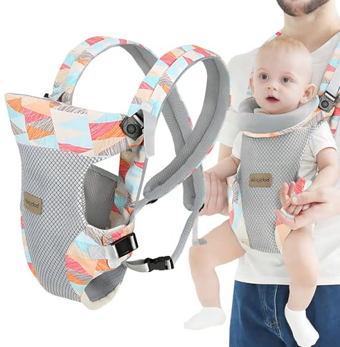 Baby Tragetuch, Multifunktional Baby Carrier, Ergonomische Verstellbar Atmungsaktiv Rückentrage, 4-in-1 Baby Bauchtrage Für Babys Von 0-36 Monaten, A
