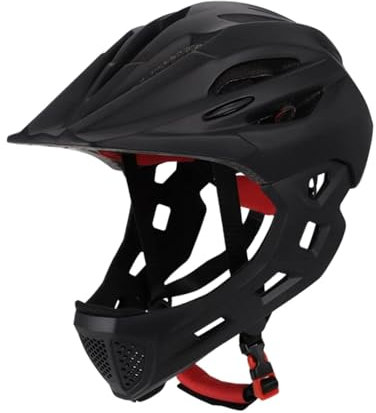rockible Fahrradhelm für Kinder, Integralhelm, Kinderfahrradhelm für Outdoor, Sport, Schwarz