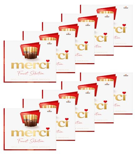 merci Finest Selection Große Vielfalt – 10 x 250g – Gefüllte und nicht gefüllte Schokoladen-Spezialitäten