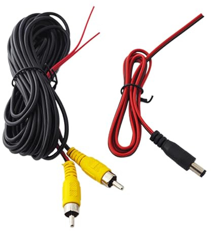 Tktouci Cavo video | Cavo di prolunga per immagine di retromarcia per auto da 6/10 m | Cavo di prolunga video con cavo trigger di rilevamento per monitor di parcheggio