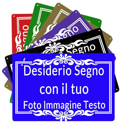 Cartello Personalizzato da Esterno,Cartello Personalizzato con Testo/Nome/Foto/Logo/Carattere per Ufficio, Affari, Posto di Lavoro，Garage, Hotel, Parcheggio, Scuola, Giardino, Indirizzo di Casa