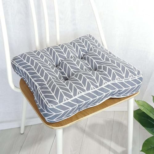 BUNQQF Sitzkissen Outdoor, 2er Set Stuhlkissen 50x50cm, Dicke Bodenkissen, Küche Kissen Stuhl Sitzpolster für Indoor und Outdoor Bank und Gartenstuhl SitzerhöHung