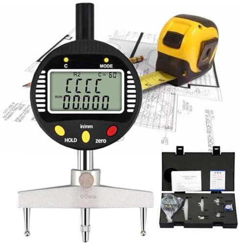 XRSMOU Digital Radius Gauge,with Changeable Measuring Jaw,High Accuracy,High Definition Large Display,for Mechanical Parts