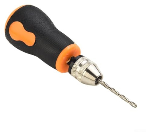 Jotekonoby Tragbarer Mini-Handbohrer mit 10 Stück Karbonstahl-Bohrern, 0,8 mm bis 3,0 mm, Präzisionswerkzeug für Leiterplattenbohrungen, Gummigriff, kleine Hand