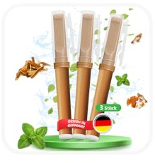 S2.1 3 PCS Inalatore con Cartucce Filtro al Gusto di Scorza d'Arancia Essiccata Per Migliorare Respirazione,Portatile S2.1 Per Smettere di Fumare
