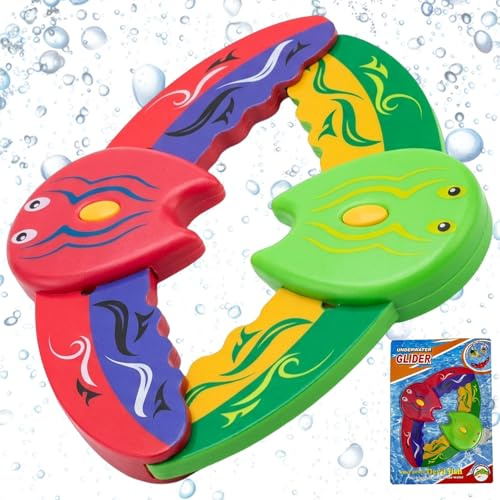 NiceNaiils 2 Pcs wasserspielzeug kinder, Teufel Fisch Schwimmbad Spielzeug, Wasserspielzeug Kinder, Pool Spielzeug, Tauchringe für Kinder, Tauchspielzeug, Wasser Spielzeug für Swimmingpool