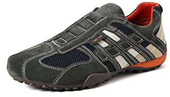 Geox Herren Uomo Snake L Sneakers,DK GREY/OFF WHITE,43 EU