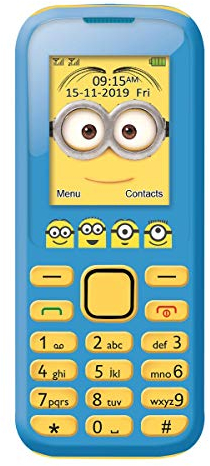 Lexibook, Dumma mej Minioner, 2G Mobiltelefon, Dual SIM, Kamera, Uppladdningsbart batteri, gul/blå, GSM20DES