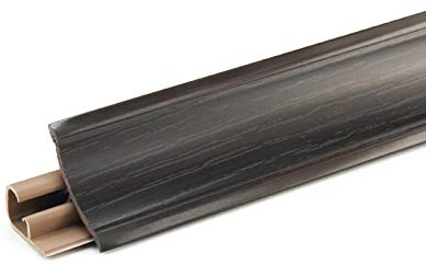 DQ-PP Plinthe d'angle de 2,5 m, wengé, 23 x 23 mm, en PVC, avec vis gratuites, pour plan de travail, cuisine, finition murale, plateau de table