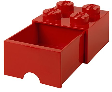 Room Copenhagen-LEGO Ladrillo 4 pomos, 1 cajón, caja de almacenaje apilable, 4,7 l 40051730