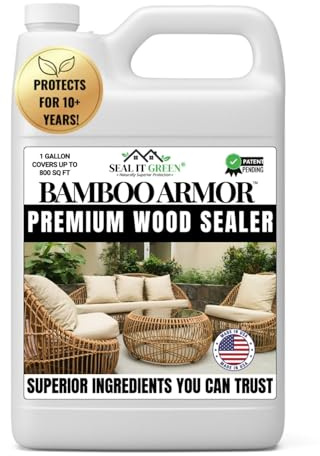 Seal It Green Xtreme BAMBOO Sealer | Plant-Based Wood Sealer | Deep Protection for Decks, Fences, Furniture & Outdoor Structures | Waterproof Exterior Treatment | 1 Gallon, Clear