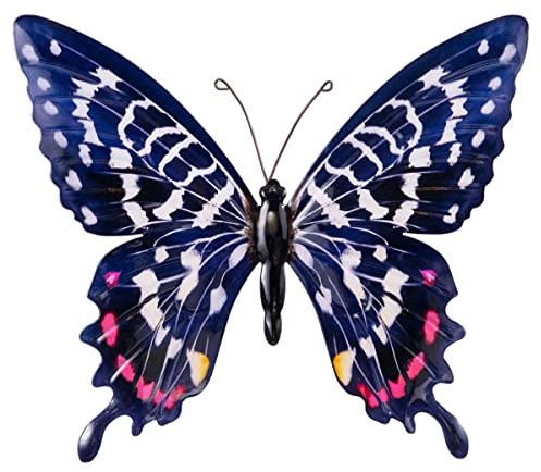 CIM Metall Wand-Deko - Schmetterling Roter Ringfalter - tierische 3D Wandbilder - Wandschmuck inkl. praktischer Wandbefestigung - Lebhafte Wandskulptur