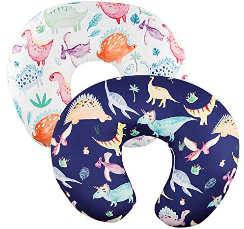 Juego de fundas de almohada de lactancia para bebés y niñas, 2 unidades de fundas de cojín para lactancia materna, tela suave que se adapta a bebés y recién nacidos.