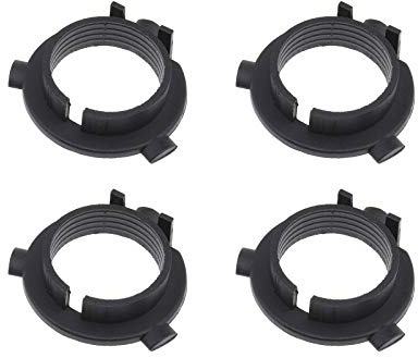 EMSea 4x Auto H7 LED Scheinwerfer Lampen Sockel Adapter Sockel Halter Halter Clips Schwarz Kompatibel mit KIA K3 K4 K5 Hyundai Coupe