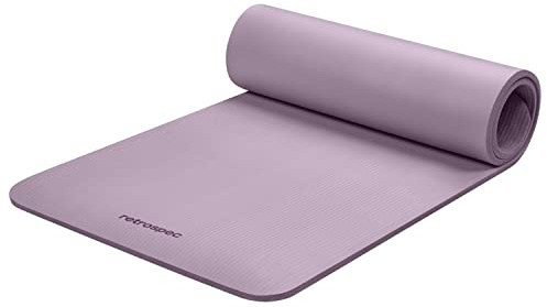 Retrospec Solana 1/2 Thick Yoga Mat Non Slip Exercise Mat w/Strap
